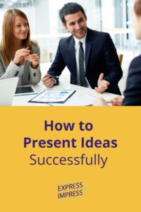 Man presenting ideas successfully