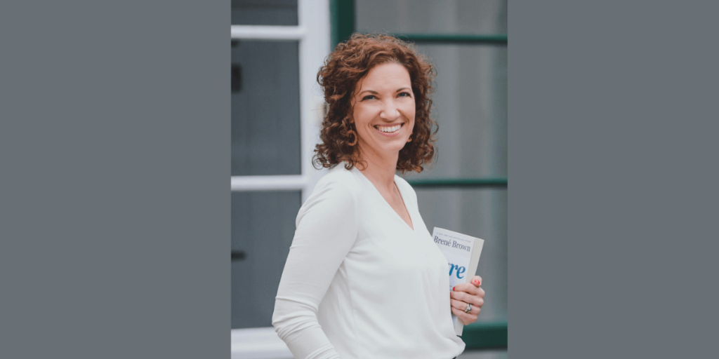 Terri Creeden Holding Brene Brown Book