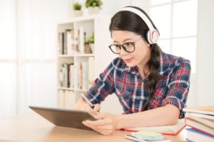 Woman Learning Common Phrases in English